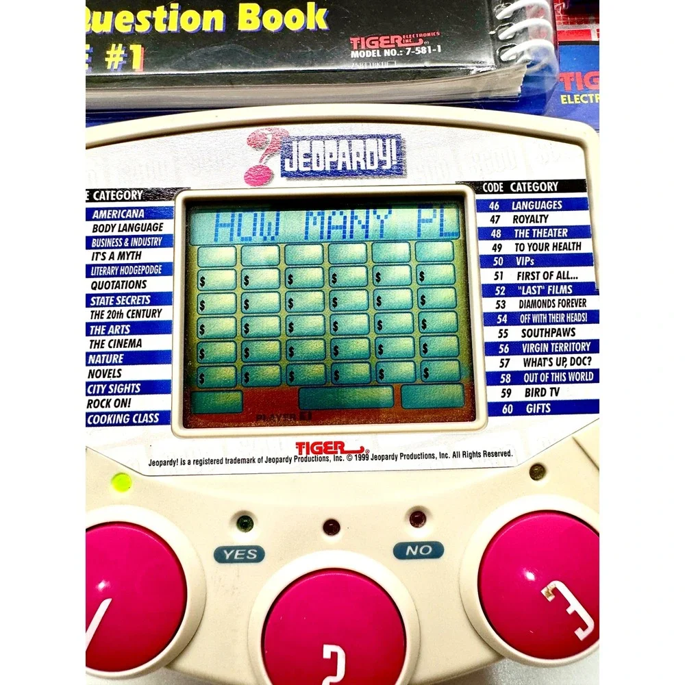 Vintage Tiger Electronics Jeopardy Handheld Game 1999 LCD Console 7-581-1